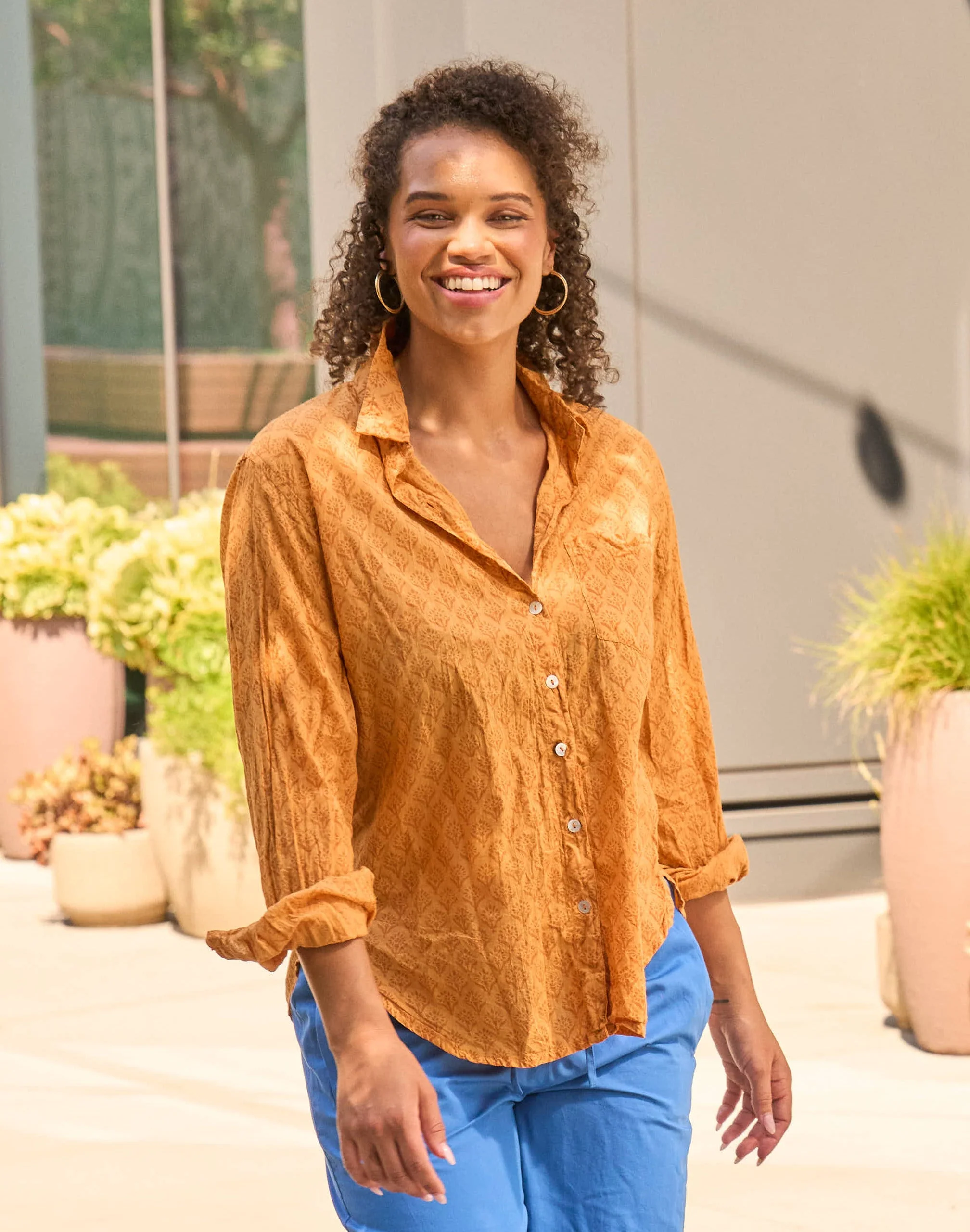 Good Boyfriend Shirt - Sunflower Overdye Marigold