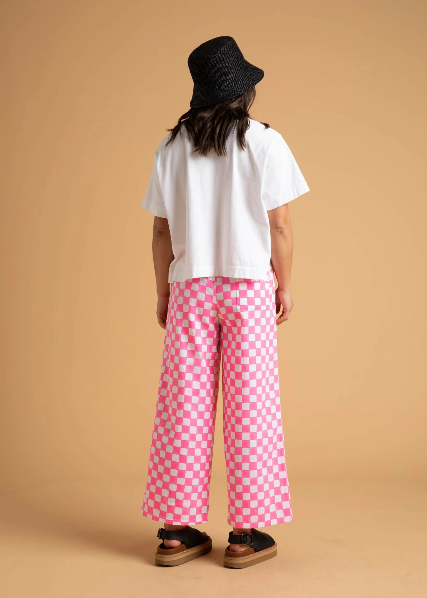 Shore Pant - Checkerboard Neon Pink - Image 7