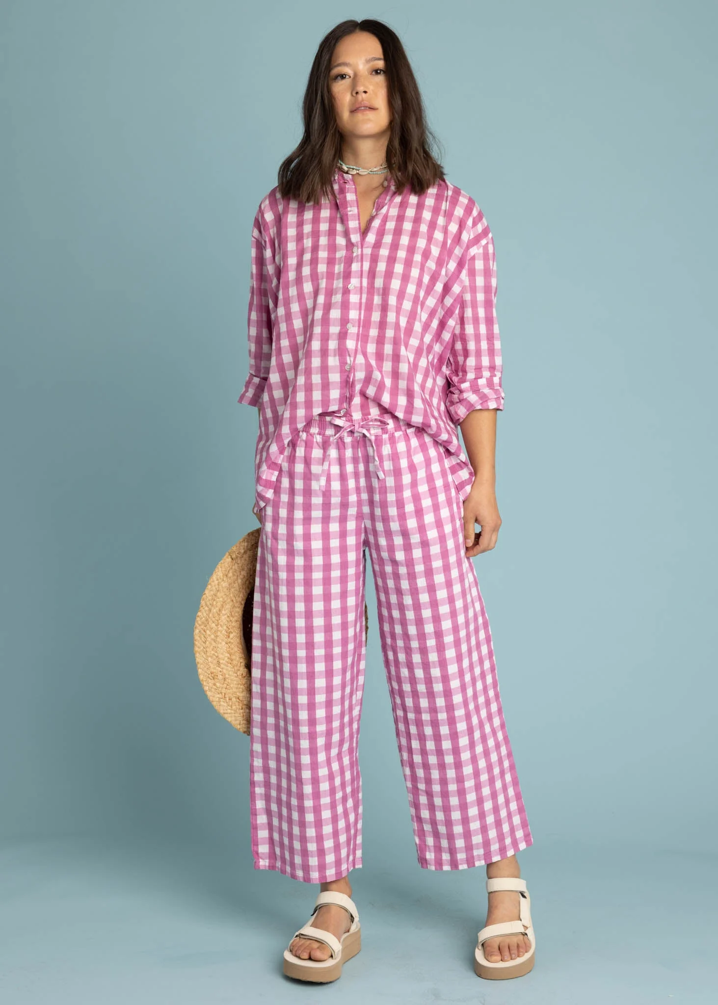 Shore Pant - Gingham Picnic Dahlia - Image 5