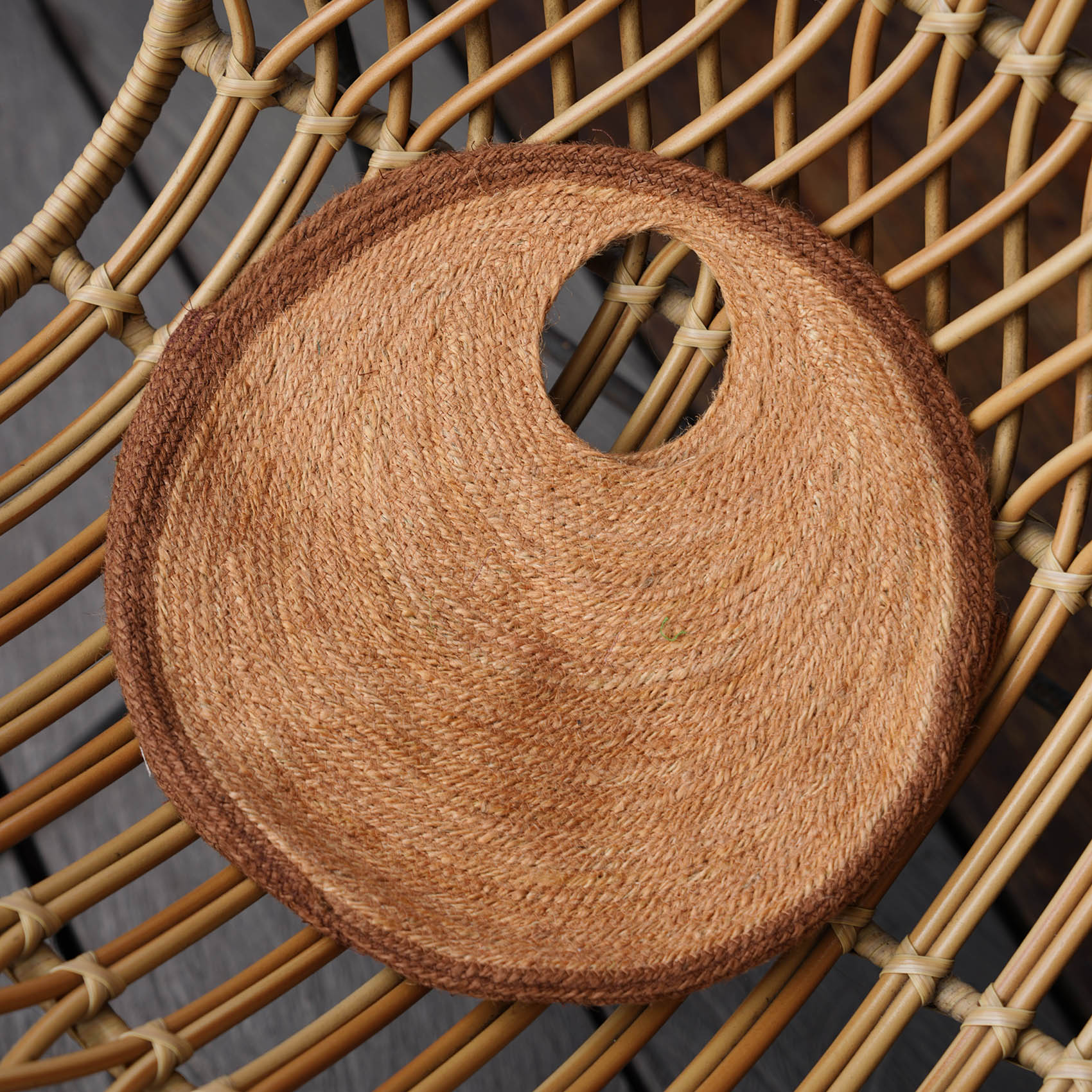 SOLO WALNUT Jute Bag In Brown