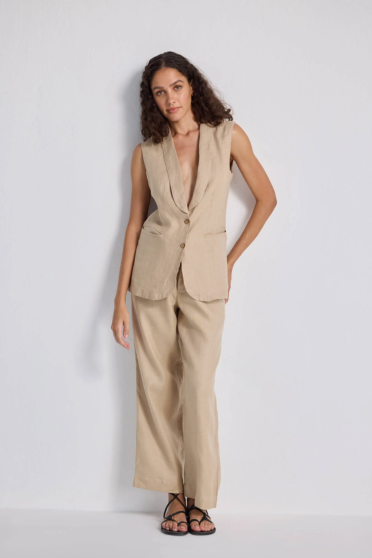 Wide Leg Pants in Hemp - Image 4